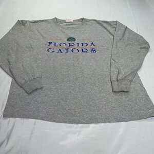 Vintage Florida Gators Spike Sports Long Sleeve T-Shirt Gray XL Made in USA